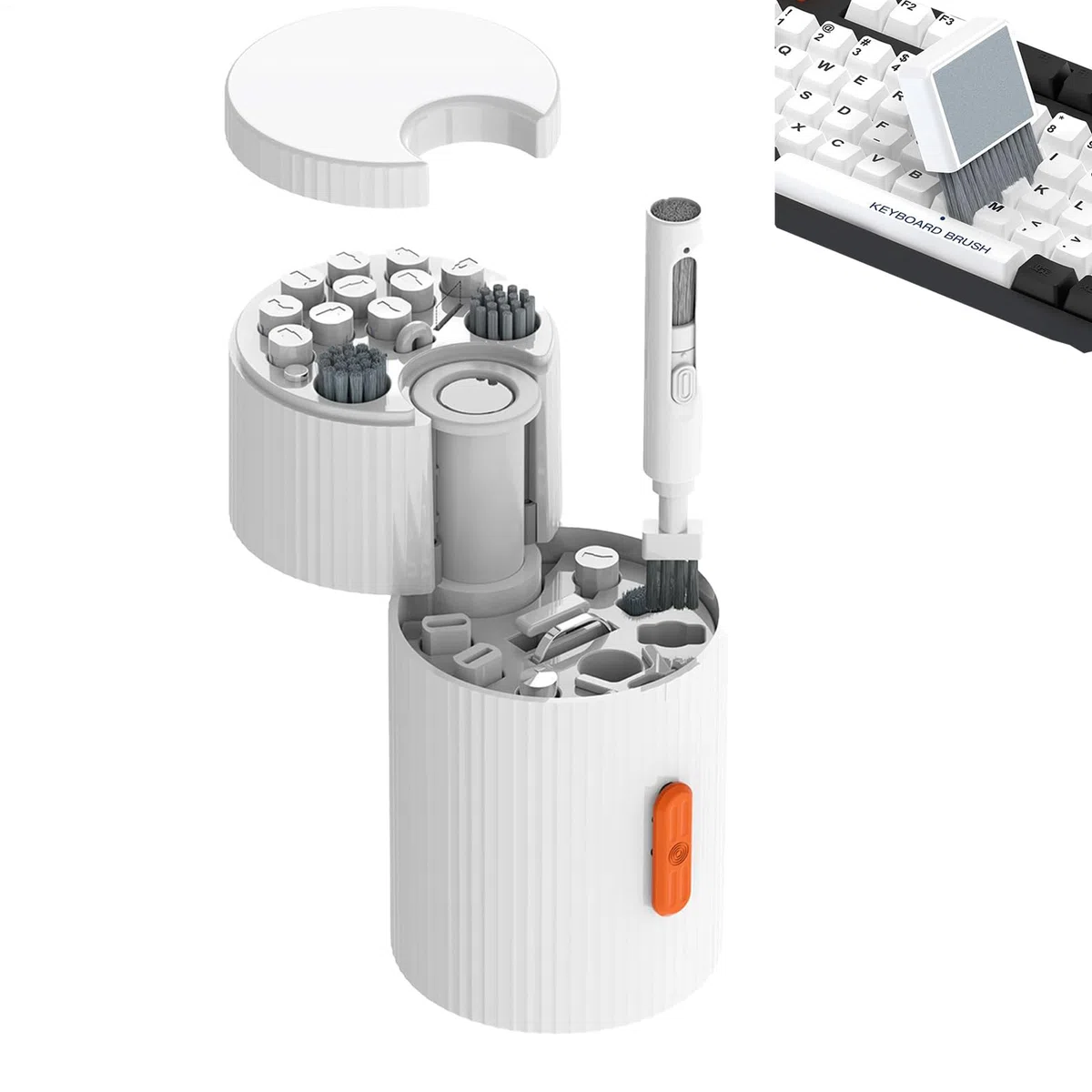 Kit di pulizia per tastiera, spazzola elettronica portatile, mini aspirapolvere con struttura ad alta, set di strumenti multifunzione con stile professionale, tecnologia per laptop e