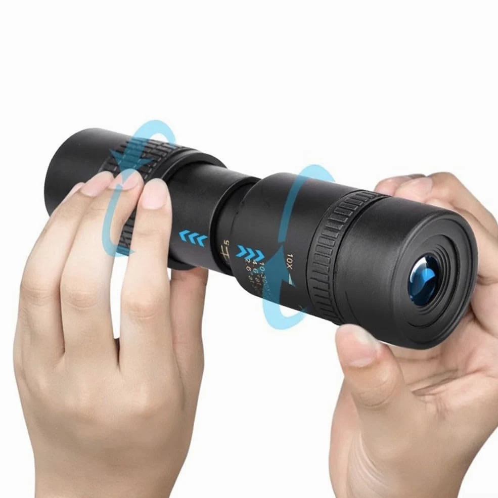 Telescopio monoculare, zoom 10-300x, potente, portatile, ad alta definizione, per esterni, retrattile, monocolo per escursionismo e campeggio (solo monocolo)