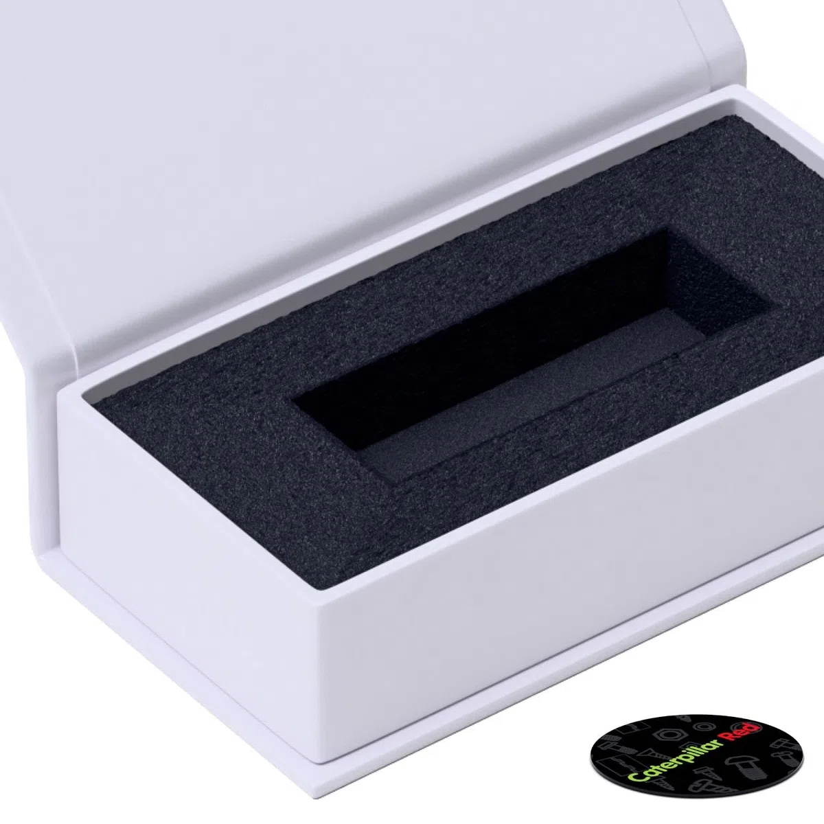 4x scatolette regalo magnetiche USB da presentazione, Bianco - per chiavette USB e drive rimovibili