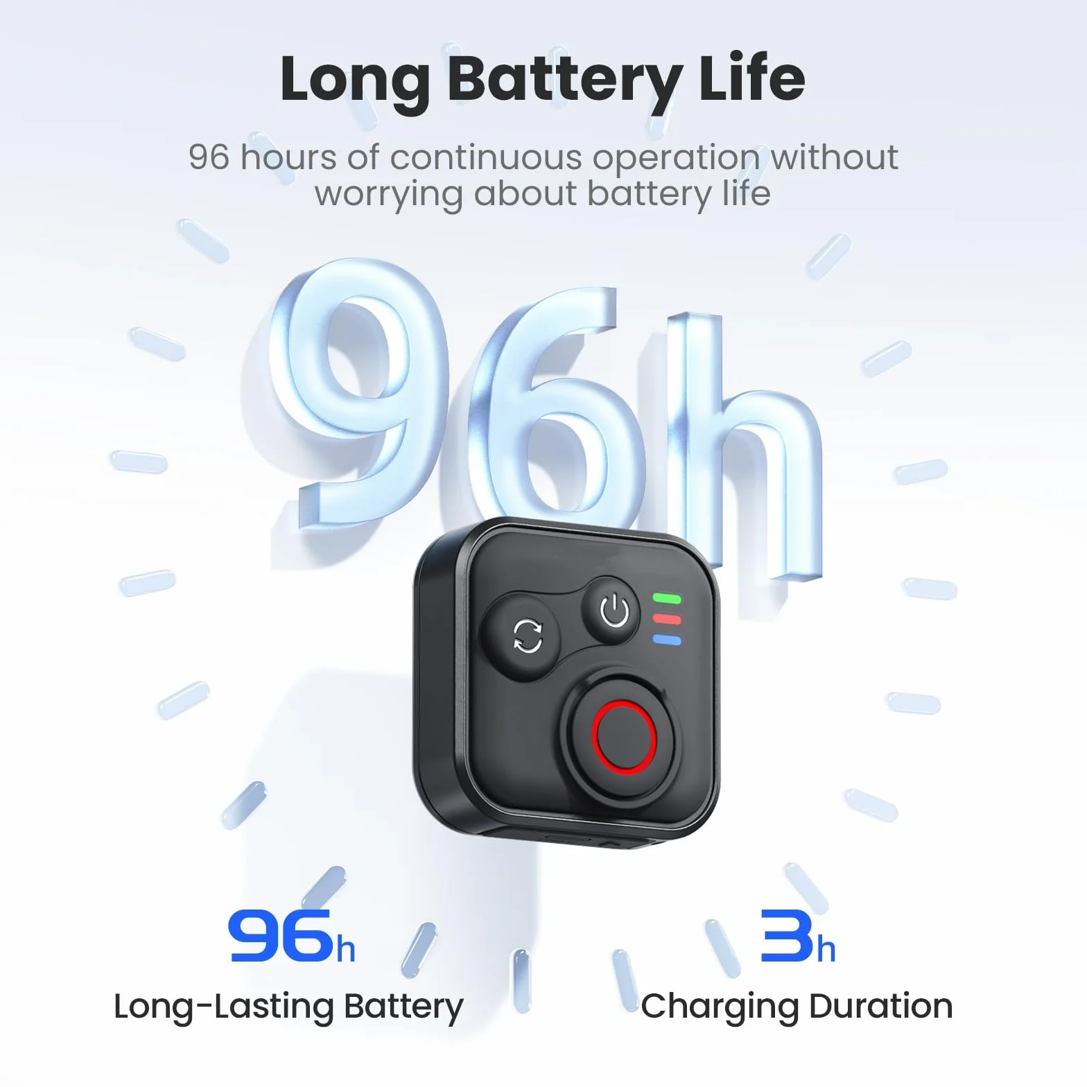 Telecomando Bluetooth per Insta360 X5/X4/X3/ACE Pro/ACE Pro 2/Go3/Go3S, Portata di 50 Metri, con Cinturino da Polso, Durata della Batteria di 96 Ore