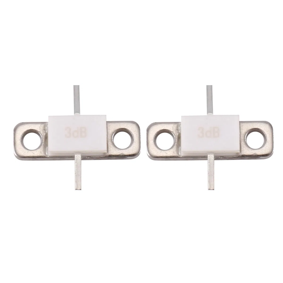 2 attenuatori da 3 Db da 100 Watt, flangiati, 100 Watt, 3 Db, DC-3 GHz, 50 Ohm, Flangia, 50 Ohm, DC-3,0 GHz, Basso VSWR