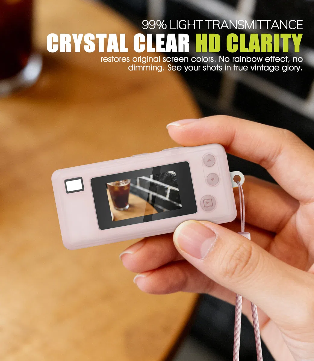 Custodia protettiva in silicone per Kodak CHARMERA portachiavi fotocamera digitale con 2 confezioni di pellicola protettiva in vetro temperato e cordino, resistente agli urti, resistente ai
