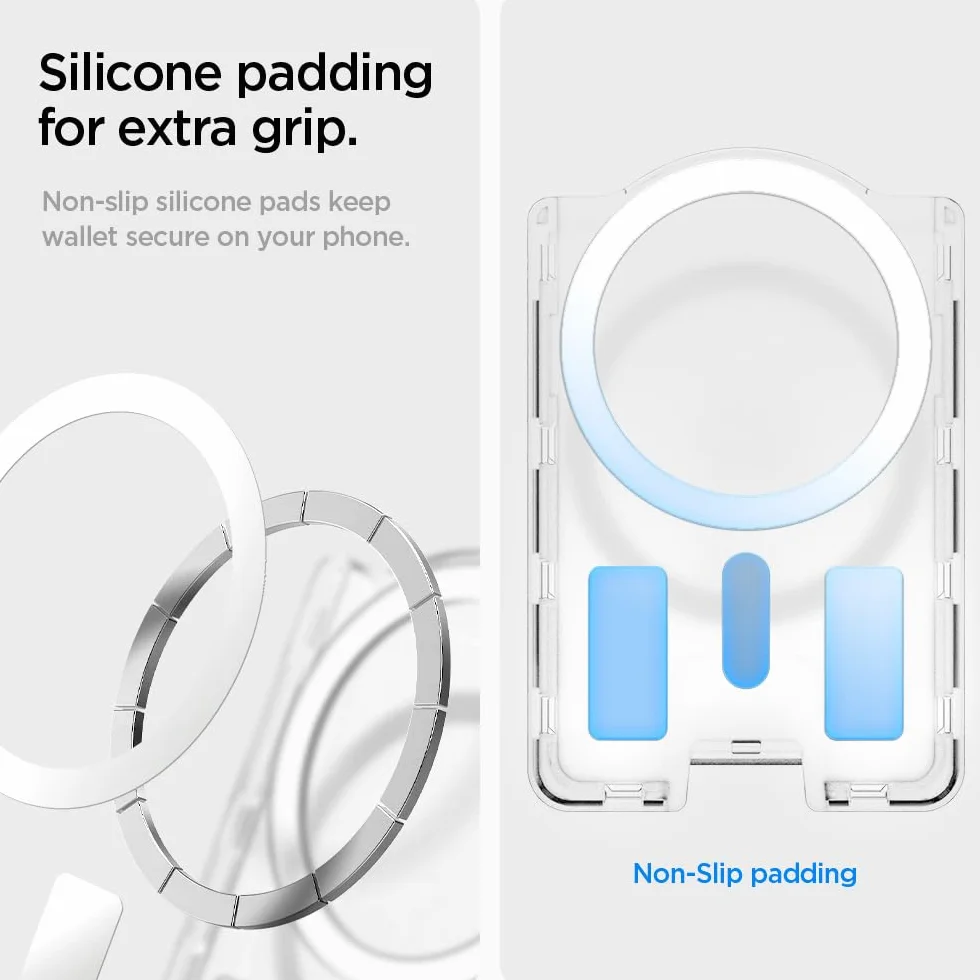 Spigen Ultra Hybrid MagFit+ Portafoglio Magnetico Compatibile con Samsung Galaxy S26 & S25 Serie, S25 Edge e Z Fold 7 - Trasparente