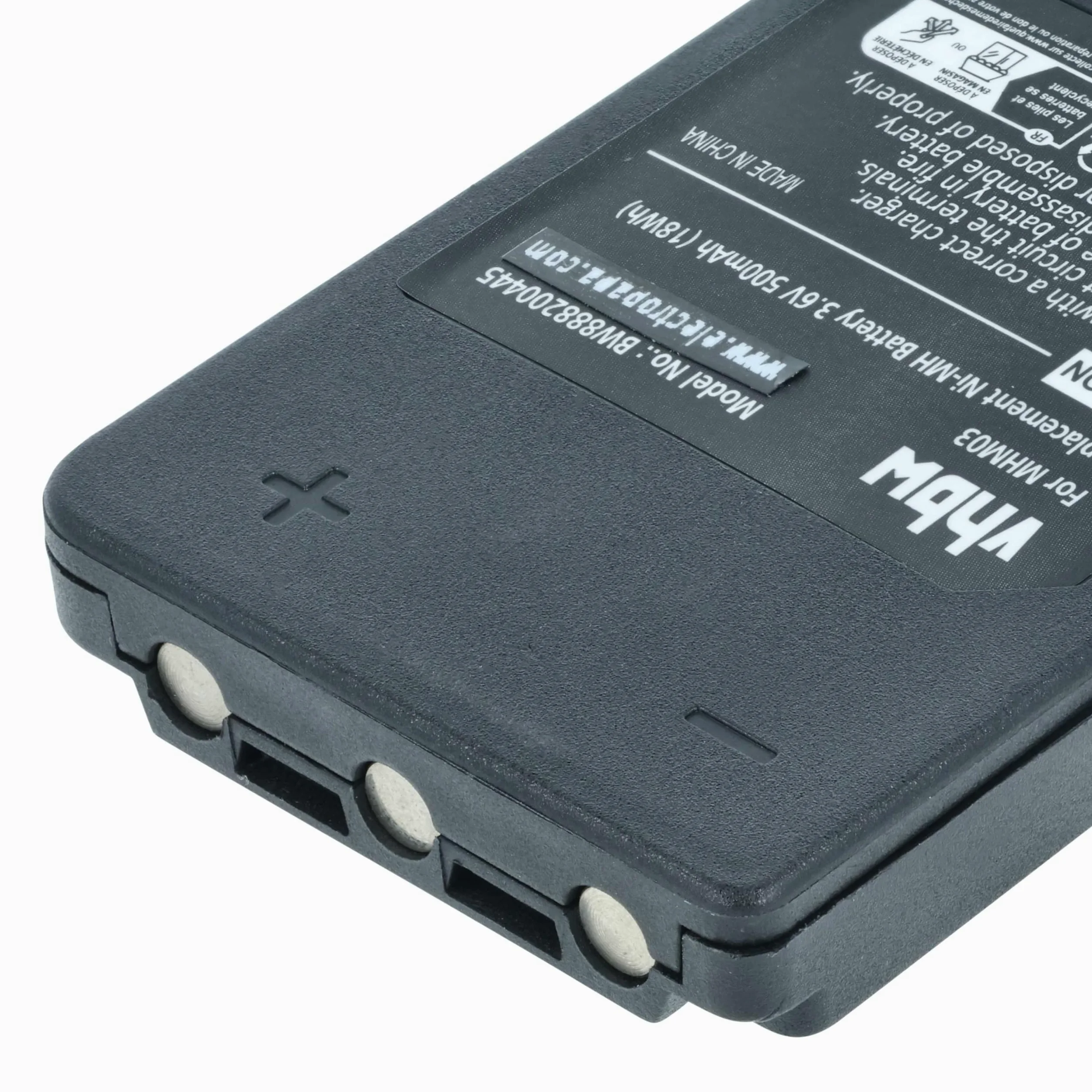 vhbw batteria sostituisce Autec LPM01, LPM01LI, MHM03, R0BATT00E10A0 per Radiocomando Industriale, Telecomando (500mAh, 3,6V, NiMH) - Nero