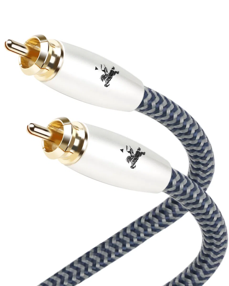 Impeto Cavo Subwoofer Cavo Coassiale Audio per Subwoofer Cable RCA Audio Alta Qualità audiofila, placcato oro con soundbar subwoofer HiFi Home Theater HDTV Box Amplificatore ricevitore - 1m