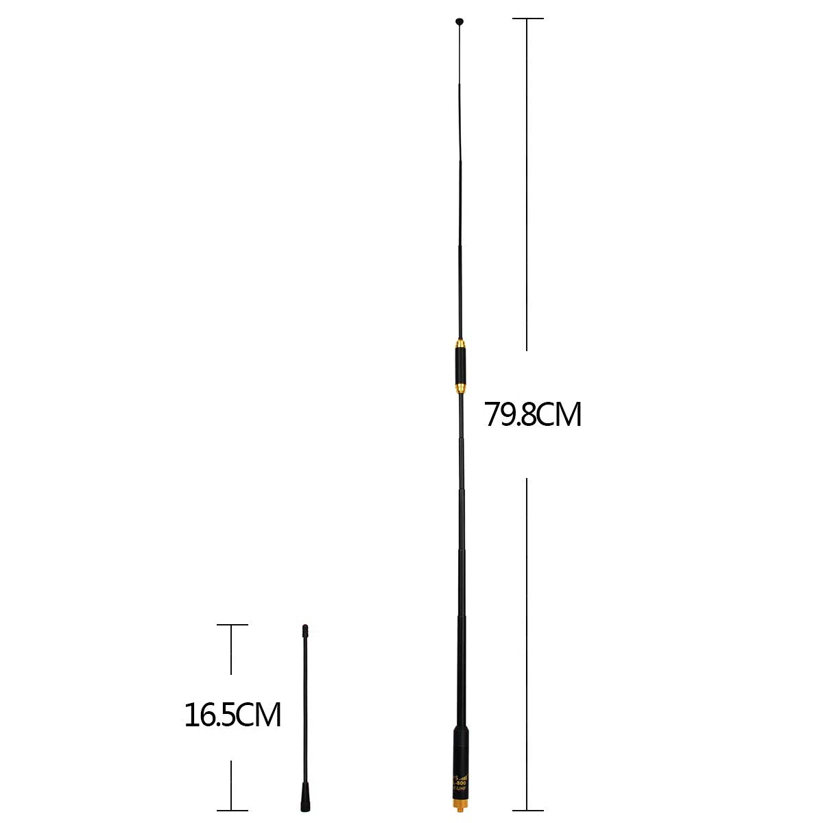 HYS Antenna retrattile SMA femmina VHF/UHF 144/430 MHz Dual Band rimovibile e sostituibile Ham Radio Antenna Per Baofeng Quansheng Wouxun Radio a 2 vie