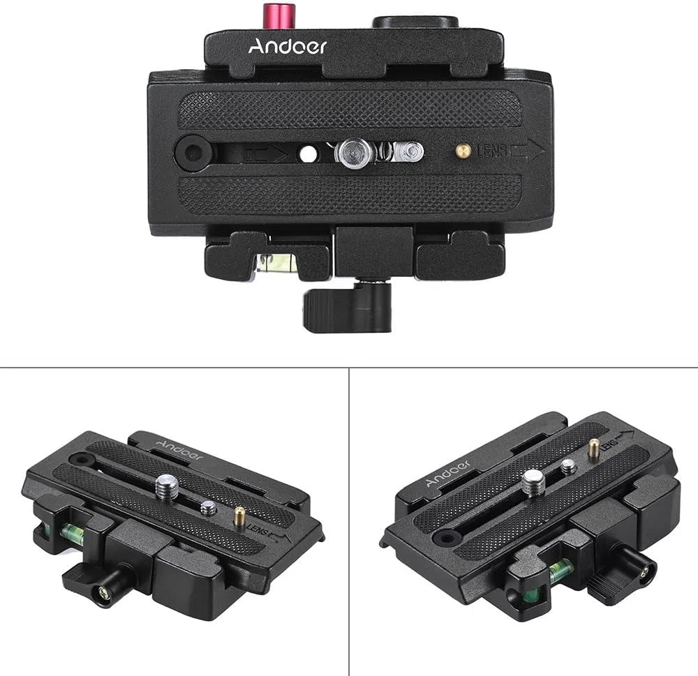 Andoer Quick Adattatore Piastra per Manfrotto 501 500AH 701HDV 503HDV Q5 Head