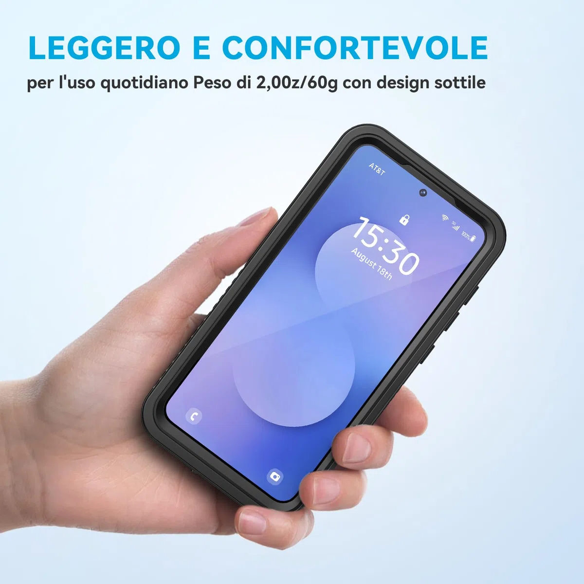 Lanhiem Cover Per Samsung S25 FE 5G Impermeabile,IP68 Waterproof e 360 Gradi Protezione,Compatibile con MagSafe,Custodia Subacquea Antiurto Rugged per S25 FE,Nero