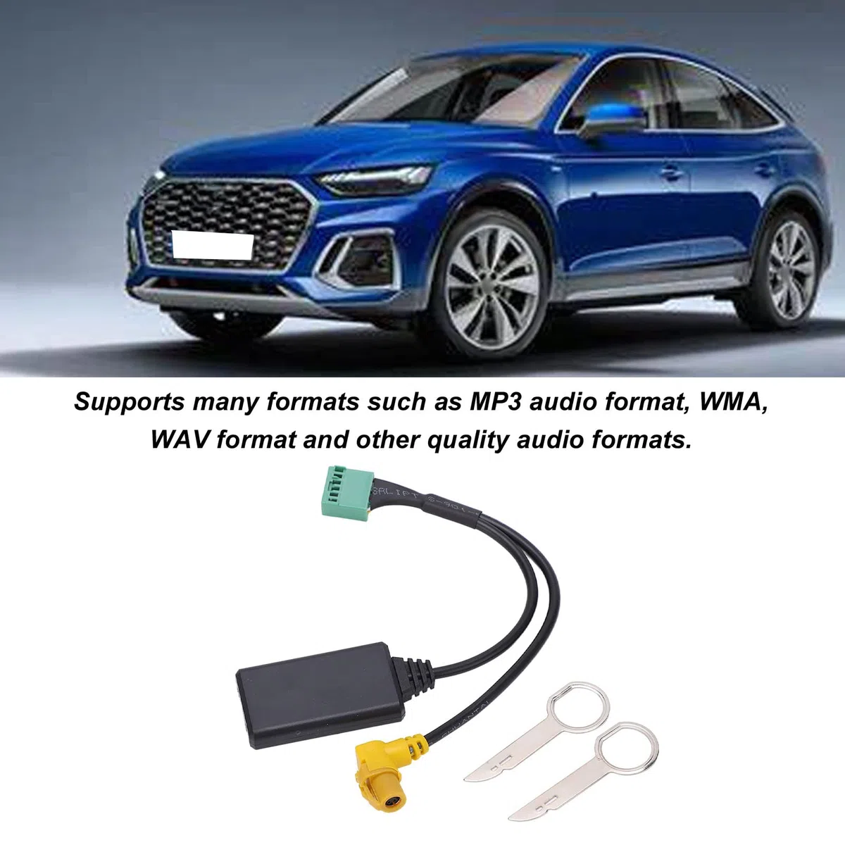 Cavo audio wireless per auto, MMI 3G AMI 12 pin Bluetooth 5.0 Adattatore cavo AUX Sostituzione ingresso audio wireless per A4 A6 Q5 Q7 A5 S5