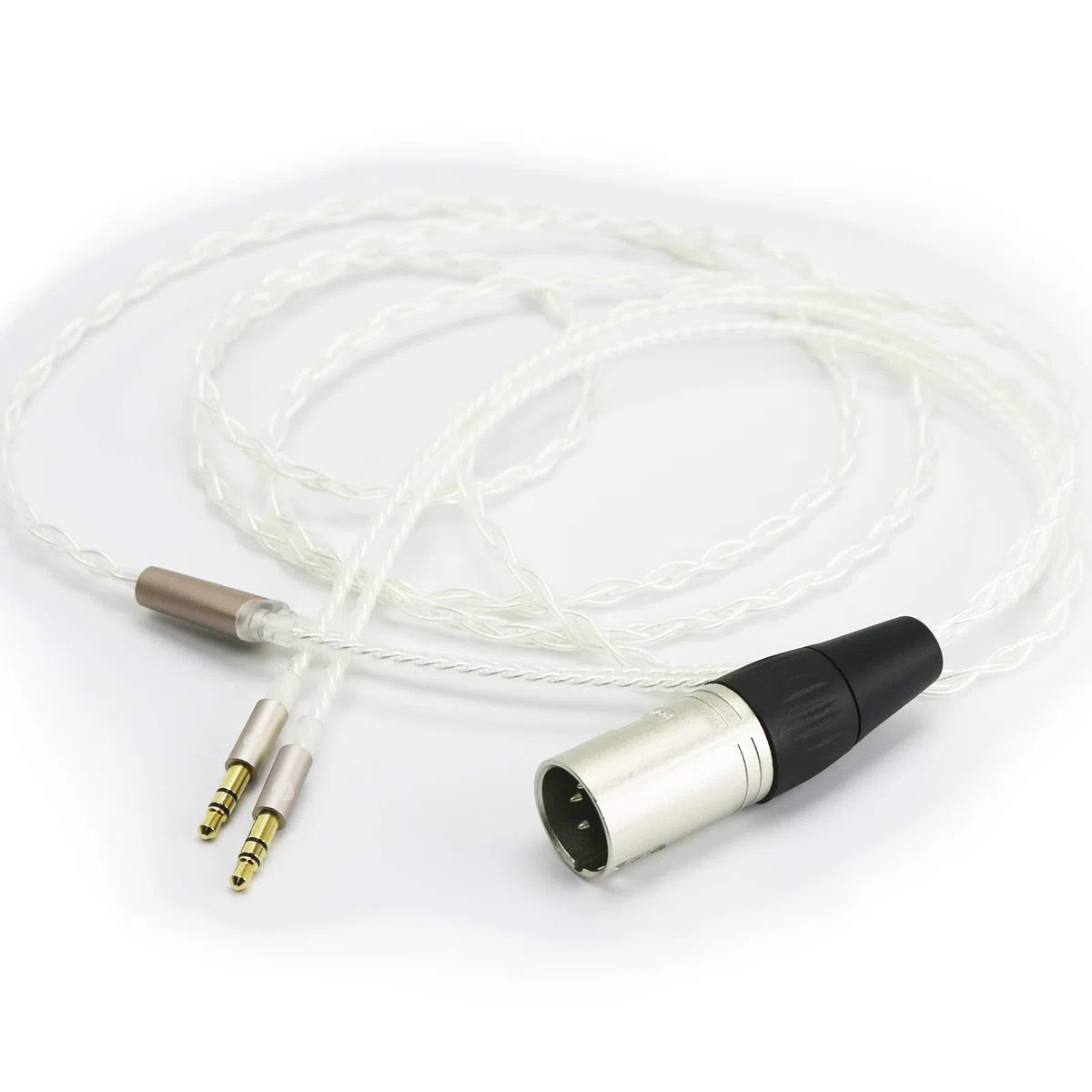 Cavo audio bilanciato XLR a 4 poli compatibile con cuffie Hifiman Ananda, Arya, Sundara, HE400SE, HE4XX, Edition XS (versione 2 x 3,5 mm) 6N OCC rame monocristallino placcato in argento