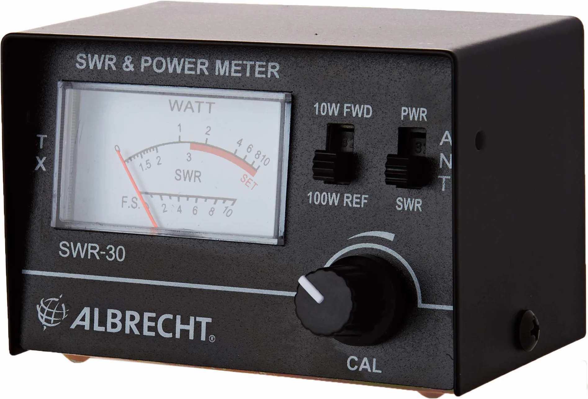 Midland - Riflettometro Albrecht SWR-30 per Antenna Radio CB, Misuratore SWR di Potenza e Onda Stazionaria per Sintonizzare Antenne Radio CB e Potenza Trasmettitore nella Gamma di Frequenza 3,5-50 MHz