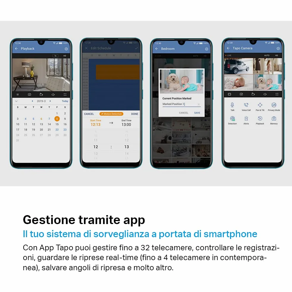Tapo C210 Telecamera Wi-Fi Interno 2K(3MP), Videocamera Sorveglianza, Visione Notturna, Notifiche in Tempo Reale, Storage su Cloud, MicroSD fino a 512GB, Funziona con Alexa e Google Assistant