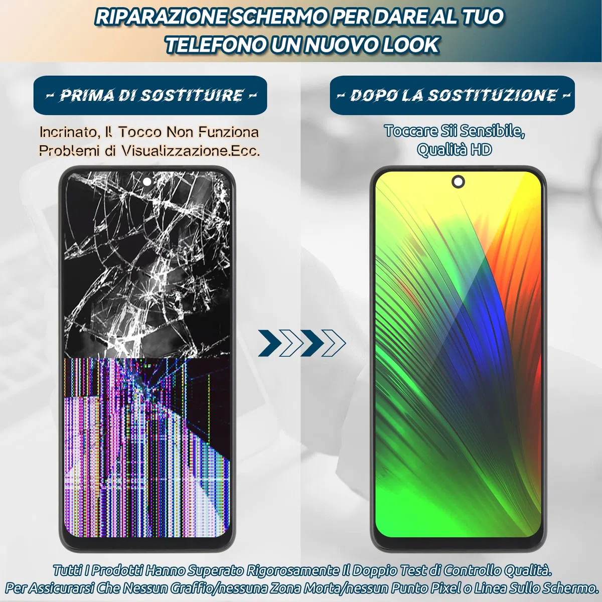 RongZy LCD Schermo per 6.43" Xiaomi Redmi Note 11 2201117TG/2201117TI/2201117TY/2201117TL Display Digitizer Assembly Vetro di Ricambio Touch Screen con Strumenti(Nero con Cornice)