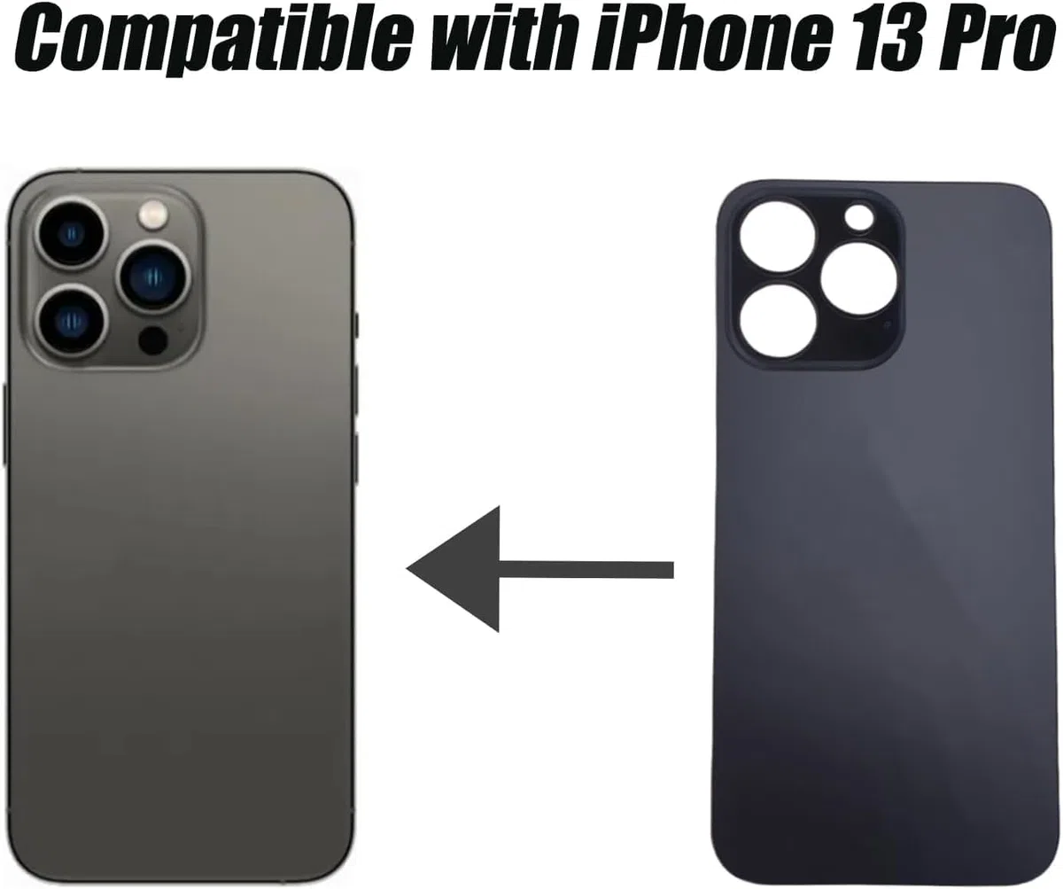 Sostituzione del coperchio del vetro posteriore 13 Pro per iPhone 13 Pro Sostituzione del vetro posteriore posteriore da 6,1 '' con kit di strumenti di riparazione (Grafite)