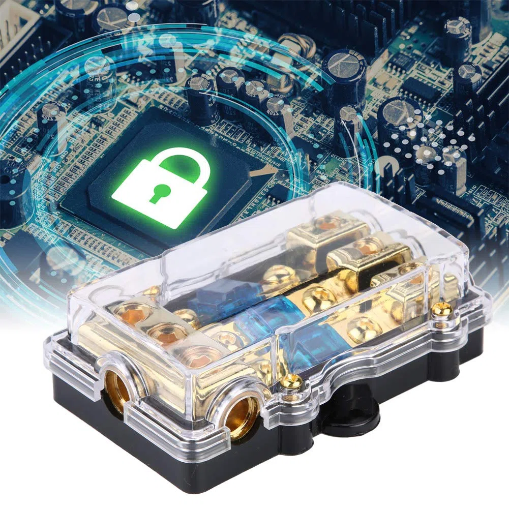 Porta Fusibile Scatola Portafusibili Circuito Audio Auto Stereo 24V 60A 1 in 3 Modi 0GA (2GA / 4GA) * 3 in 4GA (6GA / 8GA) * 3 Fuori Per Veicoli Audio