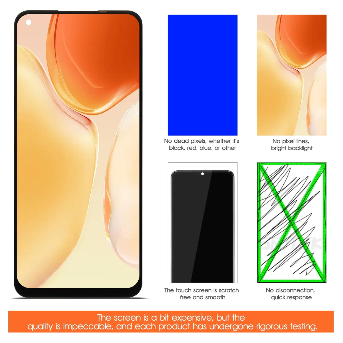 AGCUT Display LCD per Realme 8 5G Schermo LCD per Oppo Realme 8 5G RMX3241 6,5 pollici Schermo di Ricambio Schermo Digitalizzatore Touchscreen Full Assembly + Riparazione Kit, Nero