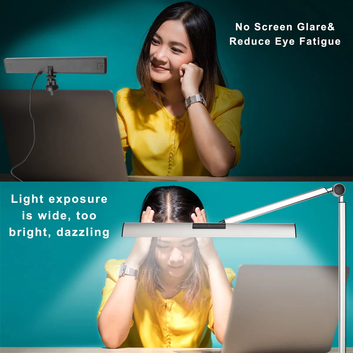 LUXCEO Luce per Videoconferenza 9W USB,Faretto LED Fotografia,Key Light a Emissione Laterale,con Treppiede e Clip (2500-9000K,CRI 95+),per Photo Studios,Tiktok,Live Stream,YouTube,Videoconferenza
