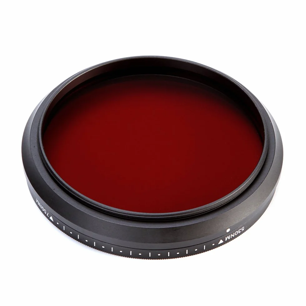 Fotga 67mm Ottica Circolare Regolabile Filtro IR Pass Filter X-Ray Variable Filtro Da 530 nm a 750 nm Sei-in-Uno Lens Filter per la Fotografia a Infrarossi