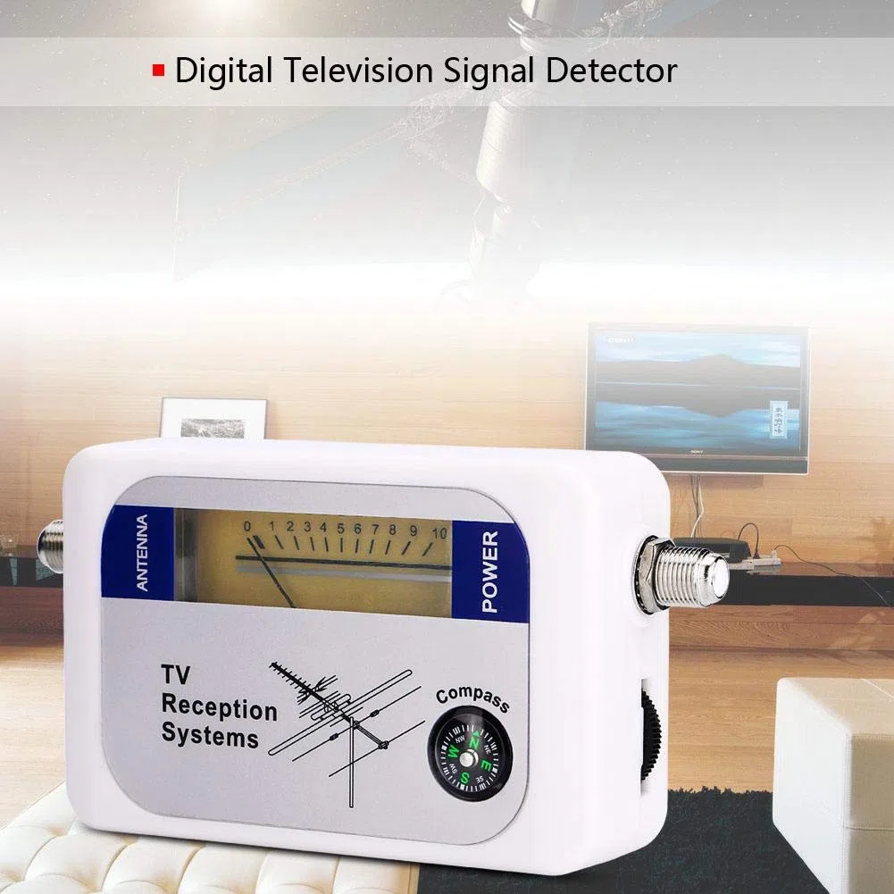 Finder del Segnale TV Antenna Finder del Segnale DVB-T Signal Strength Finder HD TV Aerial Finder con Funzione di retroilluminazione per Antenna satellitare a Lungo Raggio