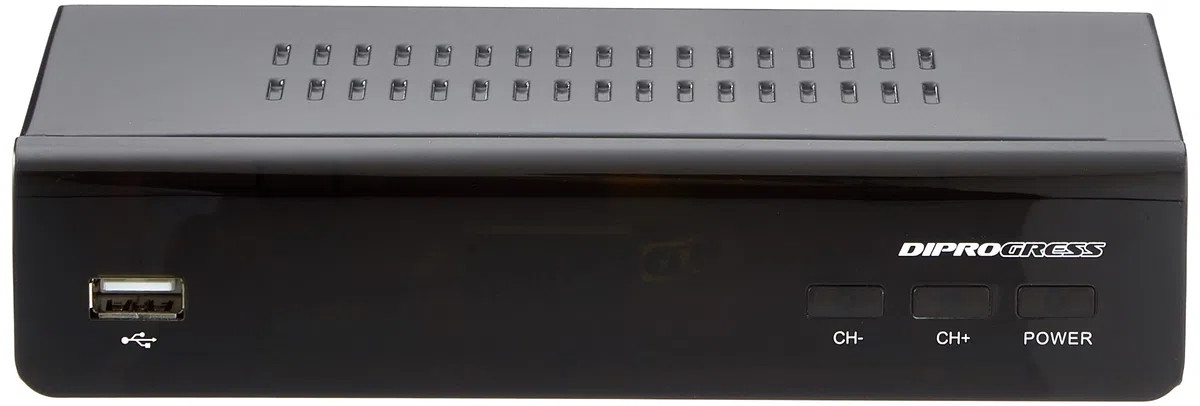 Diprogress DPT203HD DVB-T2 HEVC H265 Decoder con Telecomando Universale 2 in 1