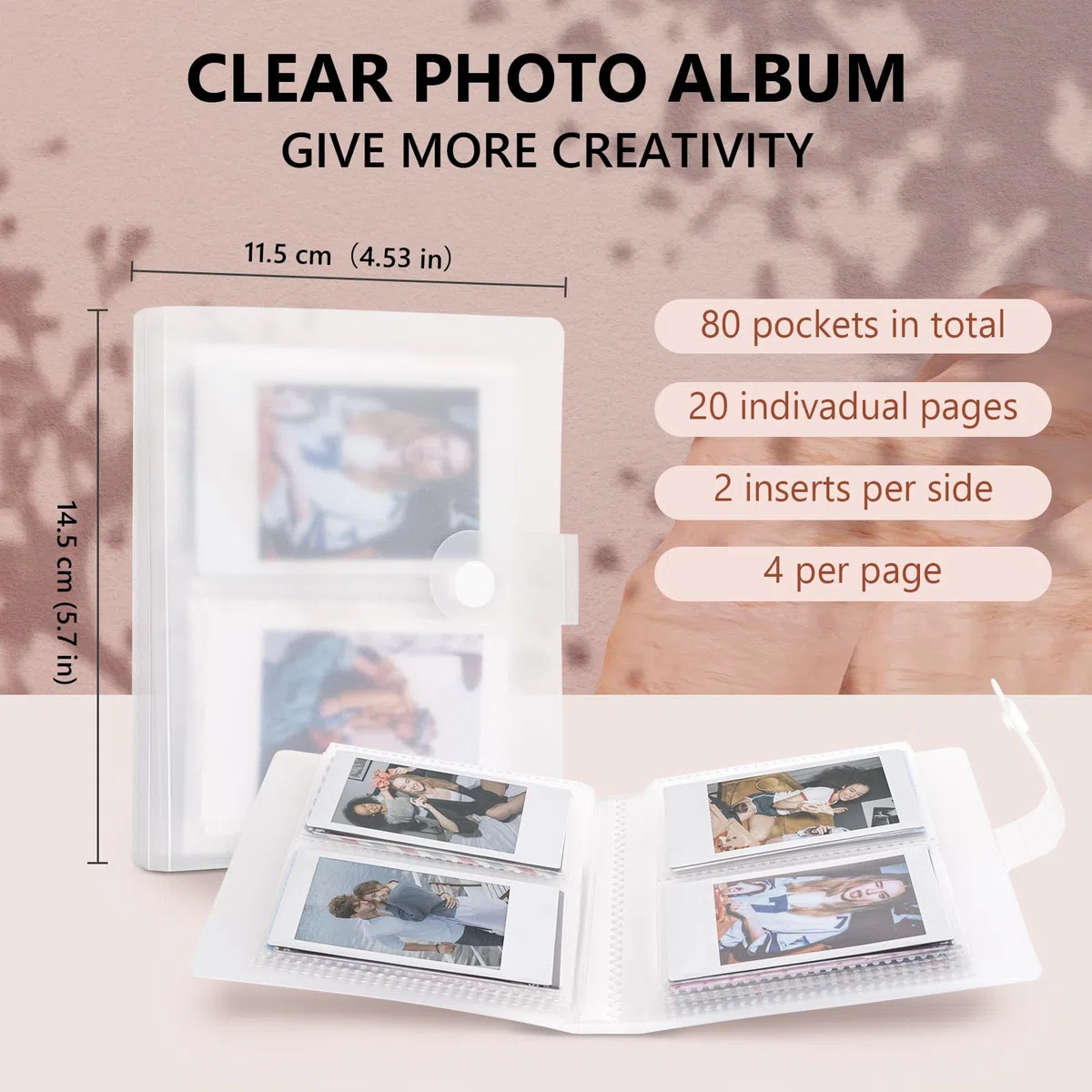 8 in 1 - Kit di Accessori Fotografici 2x3 Compatibile con Fujifilm Instax Mini 13/41/12/11/9/8/7/99/40/50/LiPlay/LiPlay+/EVO, Include Album/Cornici Magnetiche/Cornici Sospese/Adesivi