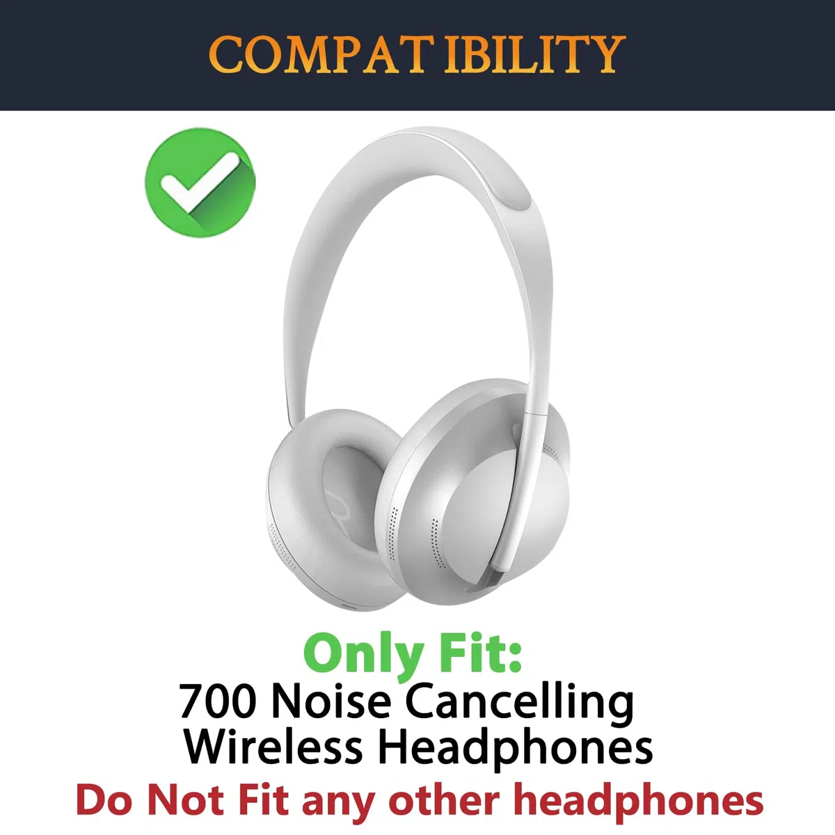 SOULWIT Cuscinetti Auricolari di Ricambio in Gel di Raffreddamento per Bose 700 (NC700) Cuffie Wireless, Cuscinetti Auricolari con Tessuto di Seta Ghiacciata, Schiuma Antirumore ad Alta Densità