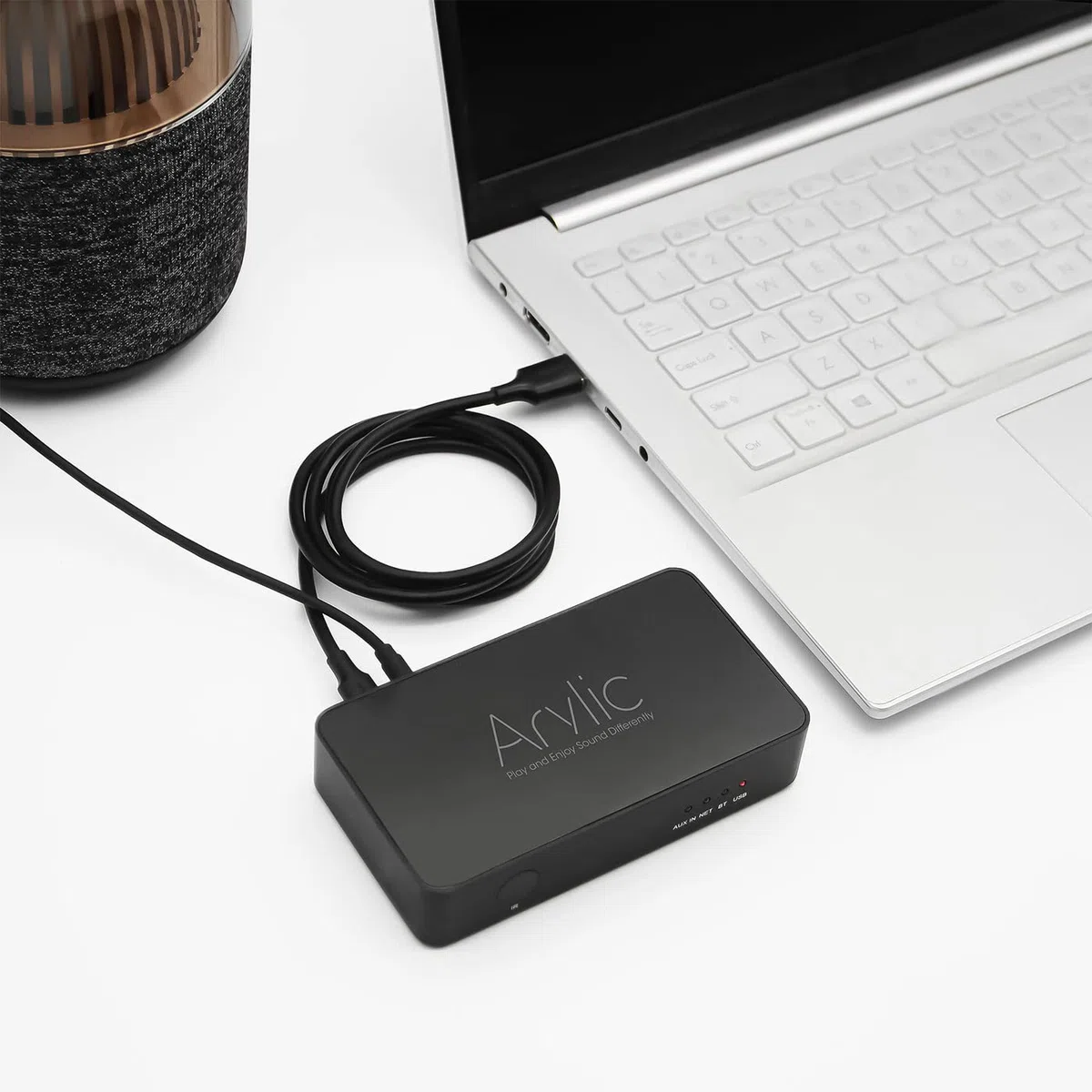 Ricevitore audio WiFi e Bluetooth 5.0 preamplificatore audio, ricevitore wireless Multiroom/Multizone Home Stereo con Airplay Spotify Connect e telecomando per altoparlanti fai da te - Arylic