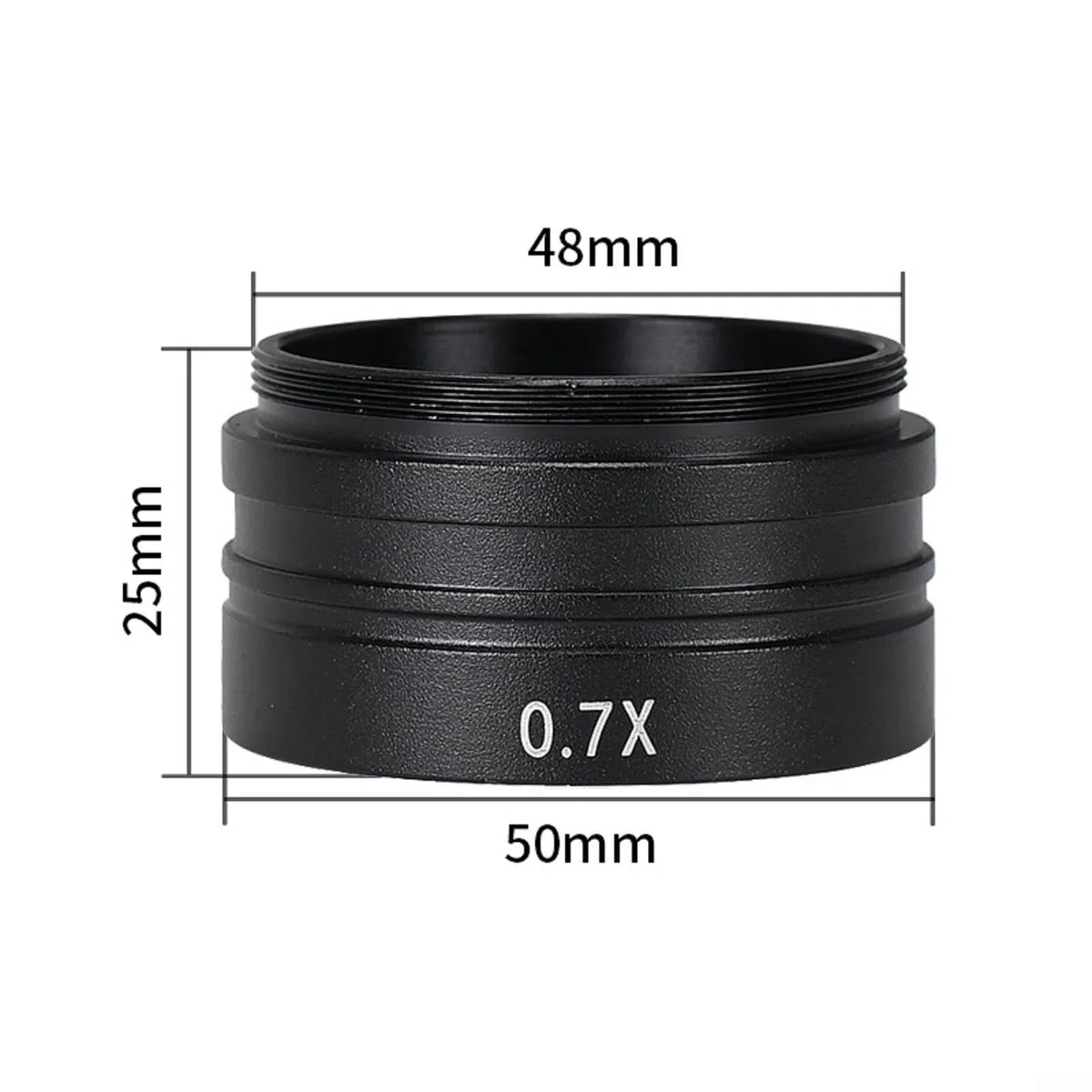 Obiettivi per microscopio, 0,3 X/0,5/0,7 X/2 x lente ottica rivestita per microscopio stereo con obiettivo Barlow, per oculari telescopi astronomici (0,7 x)