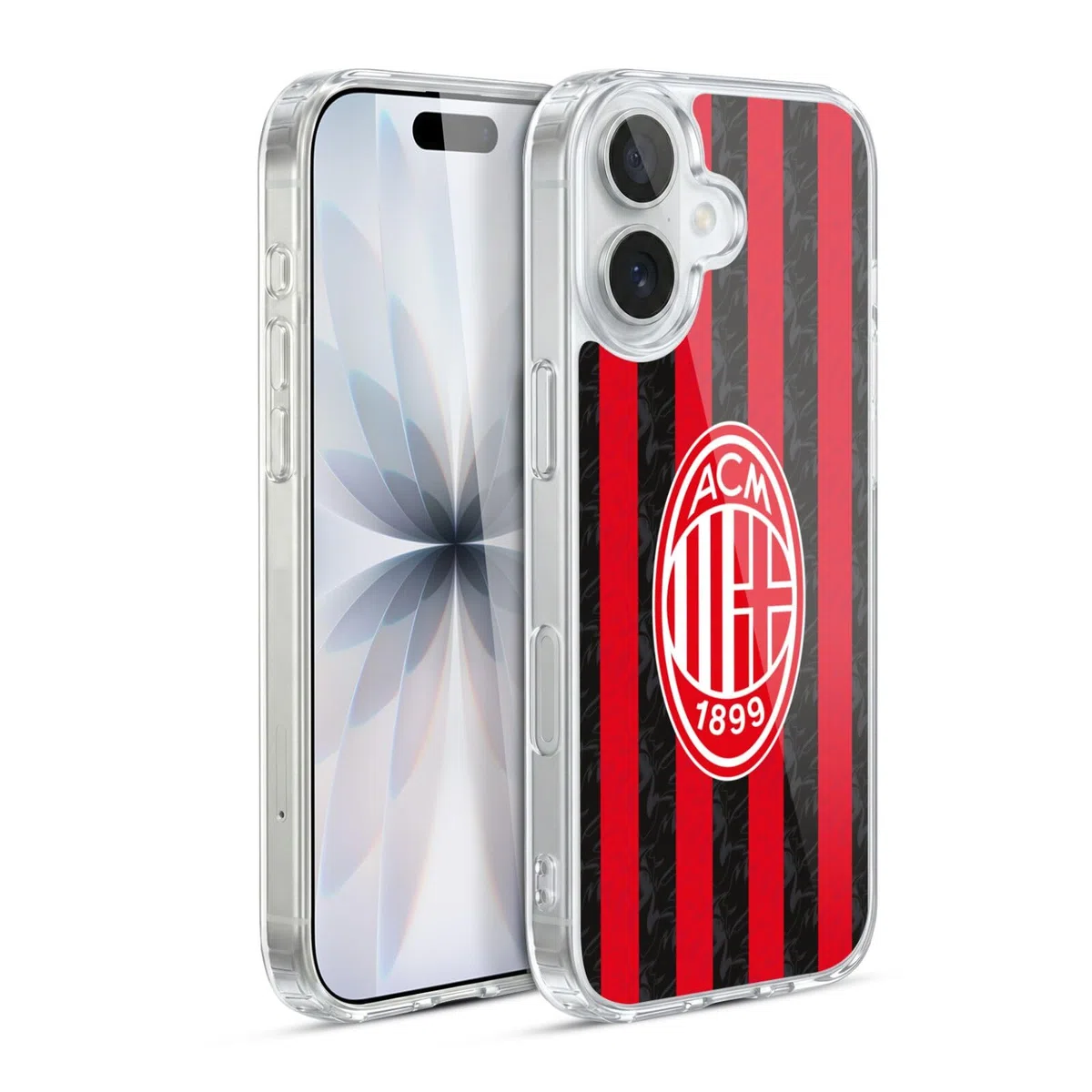 Head Case Designs Licenza Ufficiale AC Milan Home Kit per Stemma 2025/26 Custodia in Gel [Protezione di Grado Militare] Compatibile con Apple iPhone 17