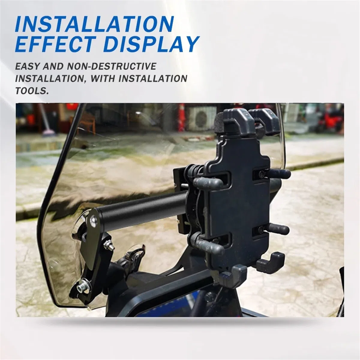 DECTER Staffa Navigatore Moto Per Loncin Per Voge 500ds 500dsx 300ds 300 500 DS DSX Supporto Per Barra Di Navigazione GPS Per Smartphone Support De Navigation Moto