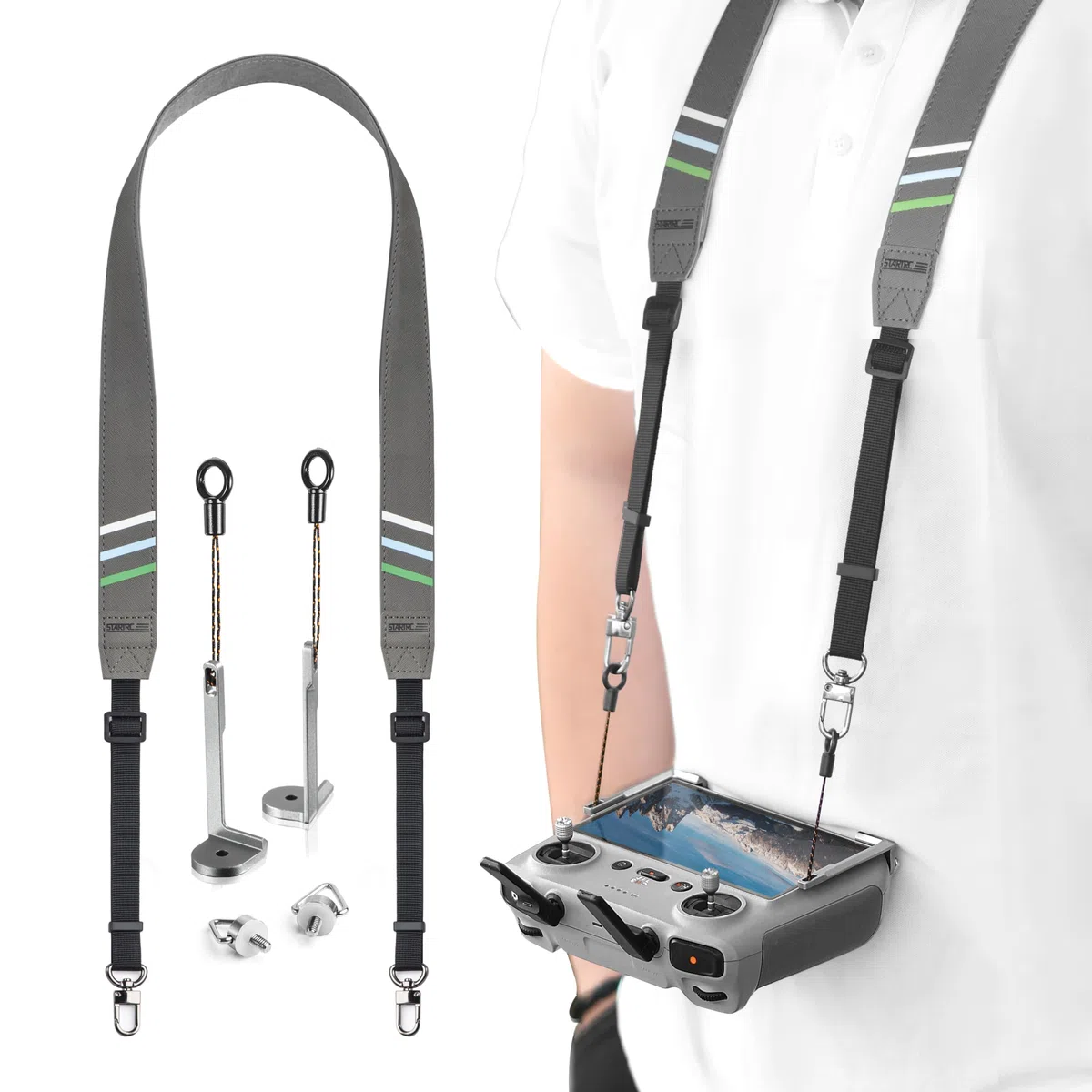 STARTRC LITO X1 equilibrio Cinghia da collo Cordino per DJI RC/RC 2/RC Pro Accessori tracolla da collo per DJI Mini 5/4/3 Pro/Mavic 3/Air 3S Accessori per cinghia remota drone