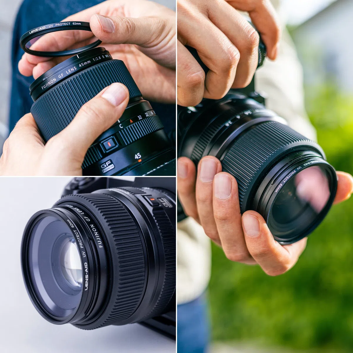 Lens-Aid Filtro UV67 mm - Filtro per obiettivi con vetro Schott B270 - Filtro protettivo per raggi ultravioletti con nano-rivestimento 18x contro graffi, polvere (repellente all'olio e all'acqua)