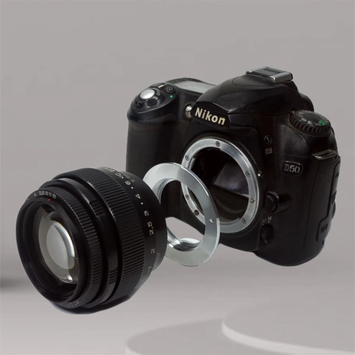 PHOLSY Anello Adattatore per Lenti Messa a Fuoco Manuale per Obiettivi M42 42mm Mount e Compatibile con Nikon F AI-Mount Corpo Fotocamera, M42 su F