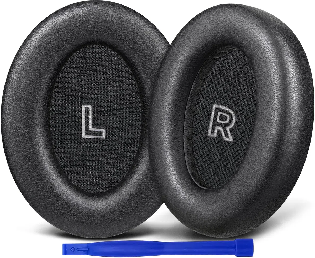 SOULWIT Cuscinetti Auricolari Ricambio per Bose QC Ultra/New QuietComfort Ultra(2nd Gen) Wireless Cuffie, Padiglioni in Pelle Proteica Morbida con Schiuma ad alta Densità per l'Isolamento Acustico
