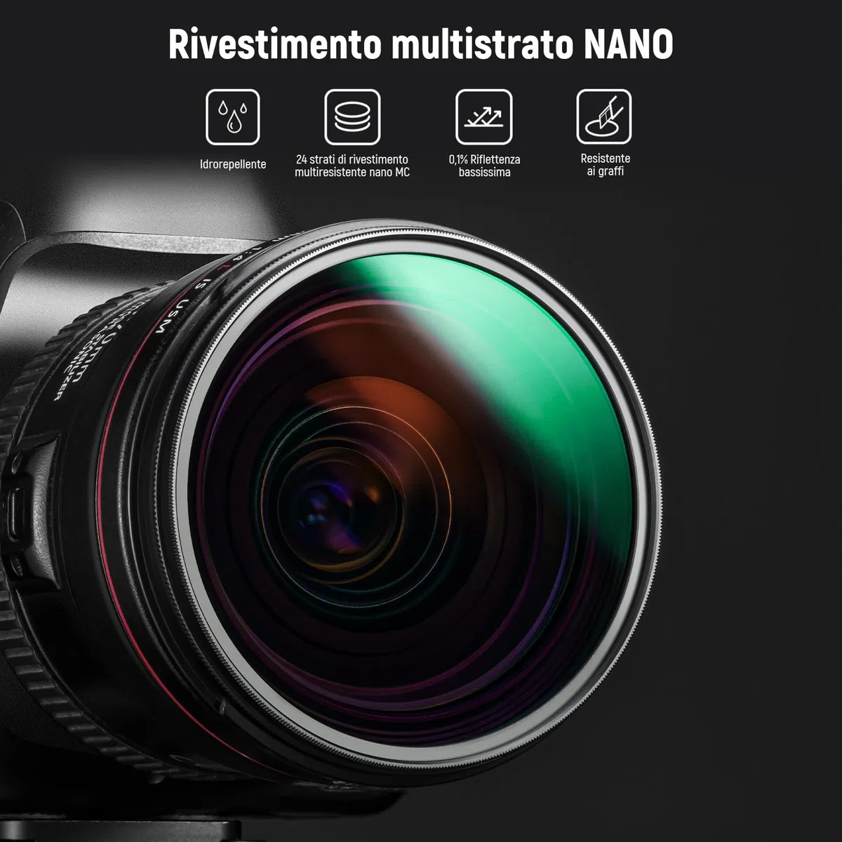 NEEWER Filtro Polarizzatore 82mm, Filtro Polarizzatore Circolare MC CPL con Rivestimento Nano Resistente a 24 Strati e Vetro Ottico HD/Ultrasottile,Riduce Riflesso/Aumenta Contrasto/Ridurre bagliore