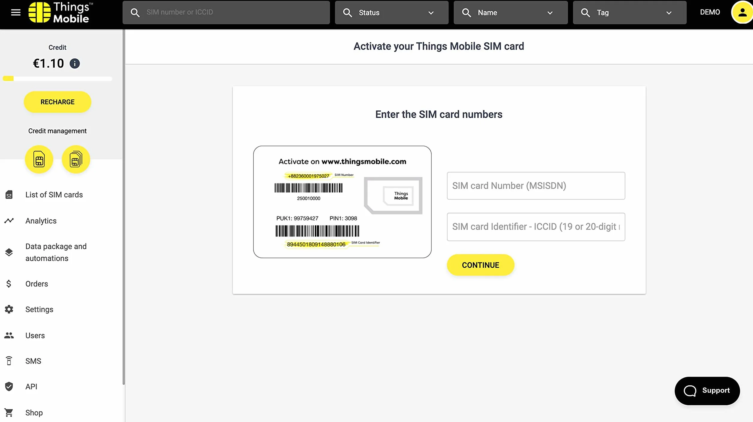 SIM Card per PERSONAL GPS TRACKER - Things Mobile - copertura globale, rete multi-operatore GSM/2G/3G/4G, senza costi fissi, senza scadenza, tariffe competitive. 25€ di credito incluso + 5€ gratis
