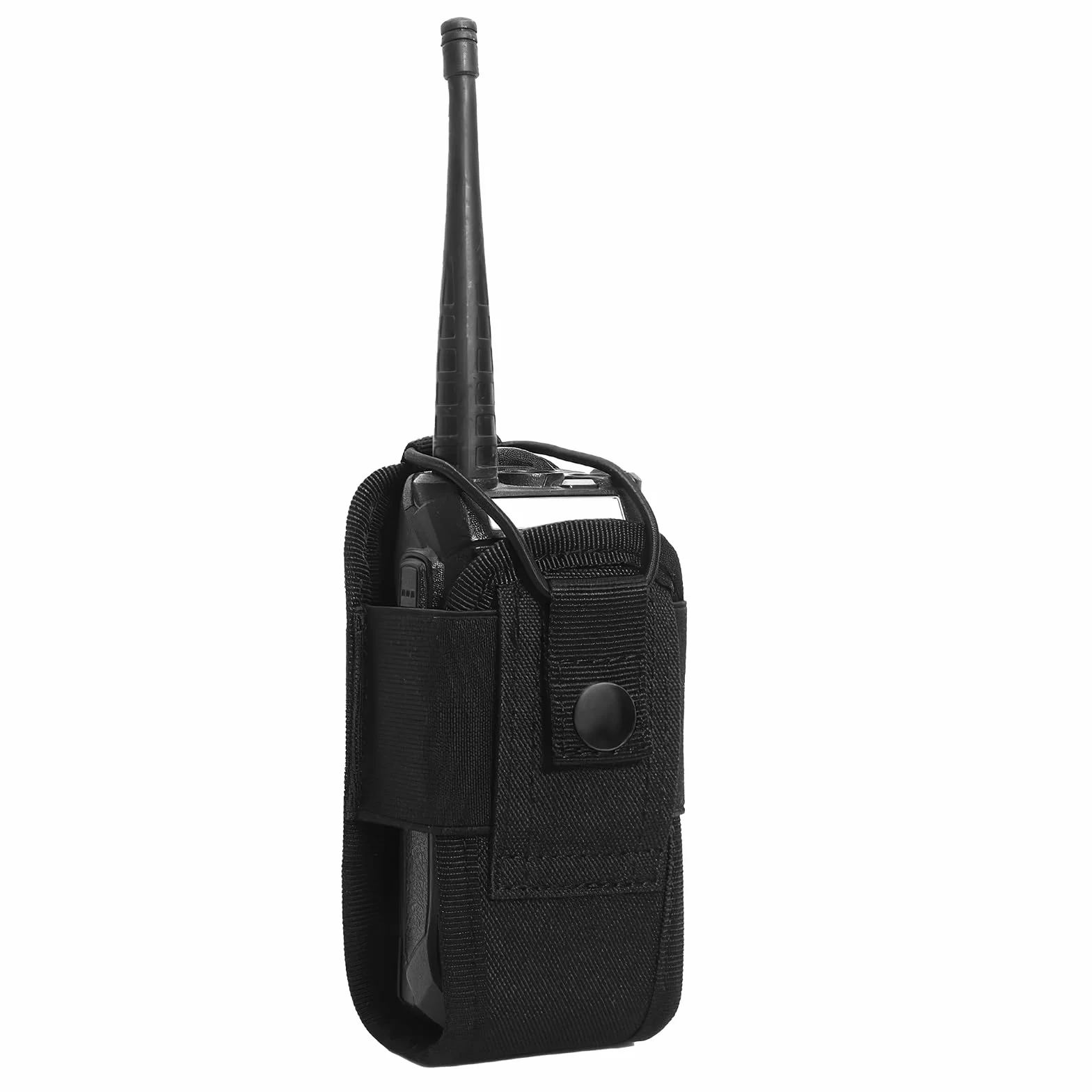 Walkie Talkie - Custodia in nylon per radiotelefoni, supporto regolabile per radio, custodia intercom per gilet, supporto radio per cintura