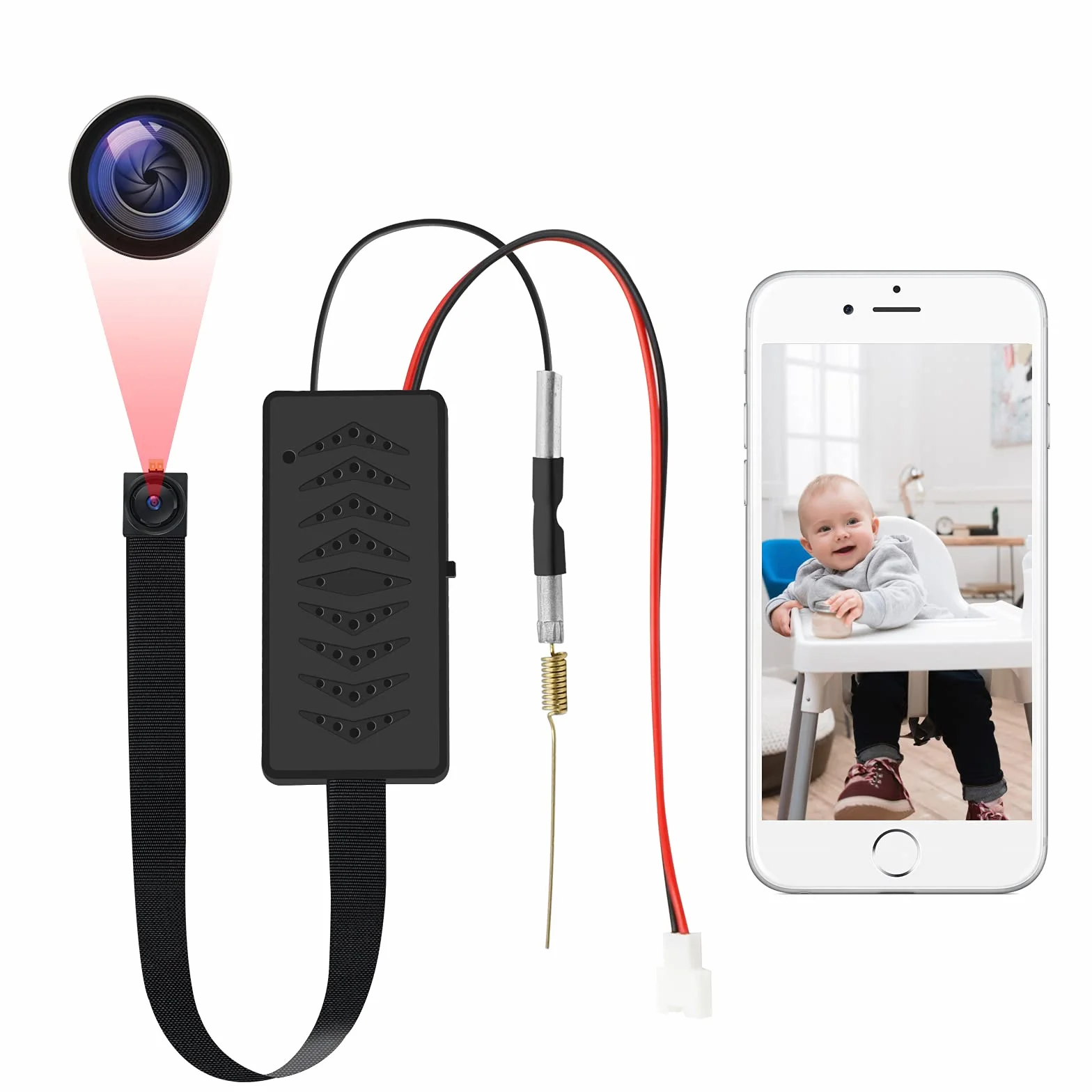 LXMIMI Mini Telecamera Wifi, HD 1080P Telecamera Spia supporto 2.4 e 5G WiFi con Rilevamento del Movimento per la Sicurezza Domestica Telecamera di Sorveglianza APP Vista Remota