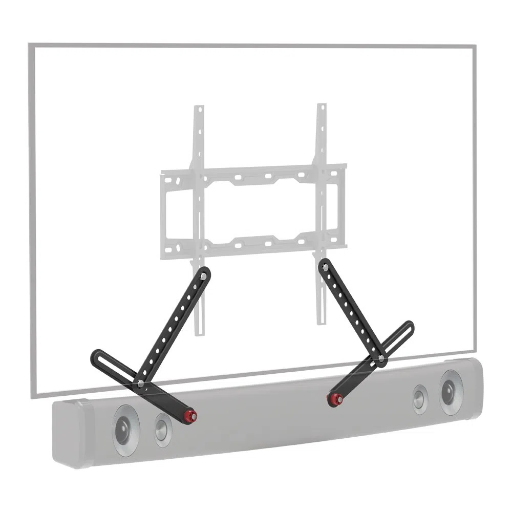 Barkan Supporto Universale per soundbar, per Montaggio sopra o sotto TV, per TV da 13 a 80 Pollici, per la Maggior Parte delle soundbar, può Contenere Fino a 6,5 kg, Facile da Montare