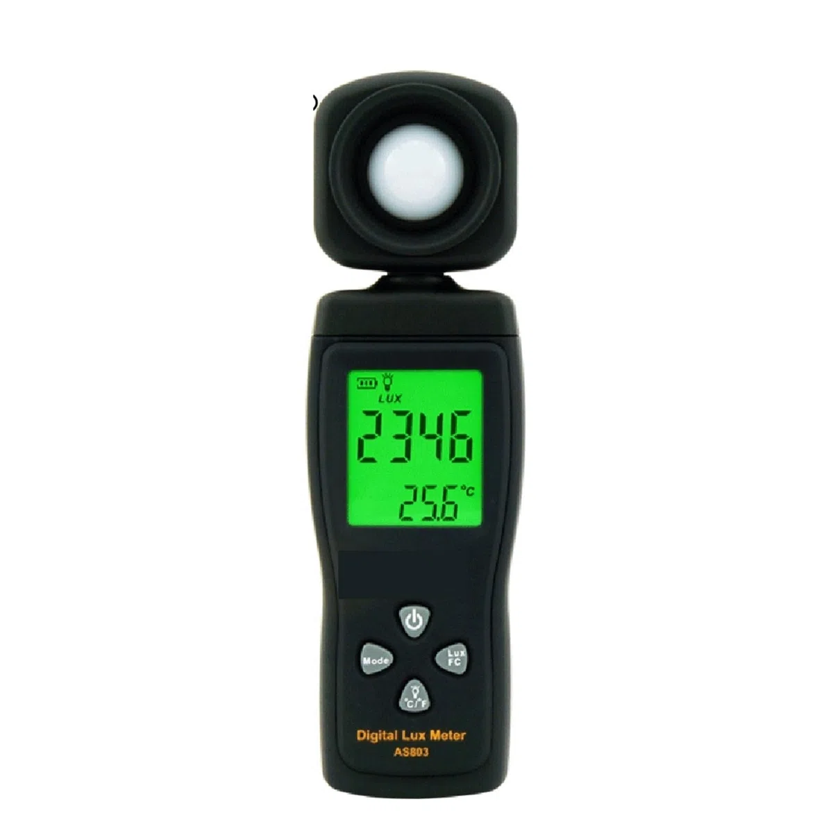 Misuratore digitale UVA/UVB AS803 Luxmetro digitale Tester di luminanza, misuratore di luce 1-200000 Lux Strumenti Fotometro Spettrometro Attinometro LCD retroilluminato, funzione di memoria