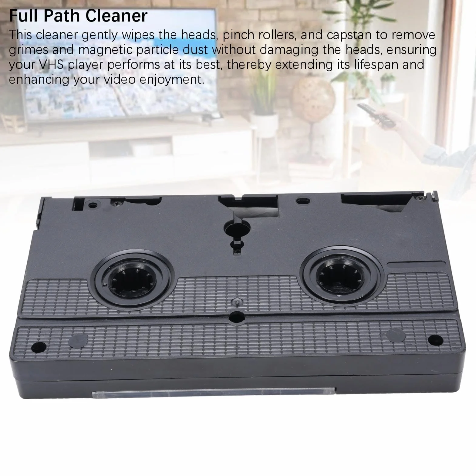 XUMIUZIY VCCHILE CHILES A Testa VCR per VHS, Giocatori di Videoregistratore, Detergente per la Testa Video Riutilizzabile della Tecnologia Bagnata, Rimuove la Polvere e Migliora la