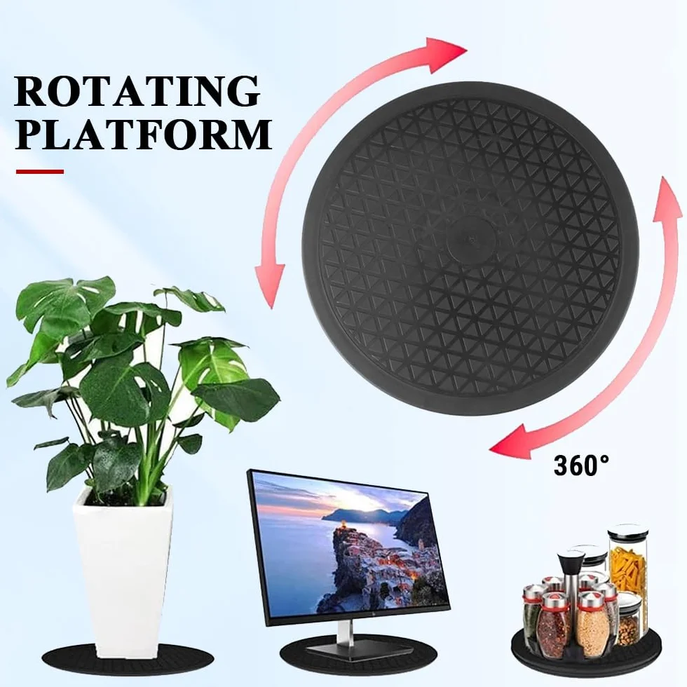 Espositore Girevole, 25 cm Base Rotante con Cuscinetti a Sfera in Acciaio, Supporto Girevole per TV Monitor Laptop Ceramica Piante
