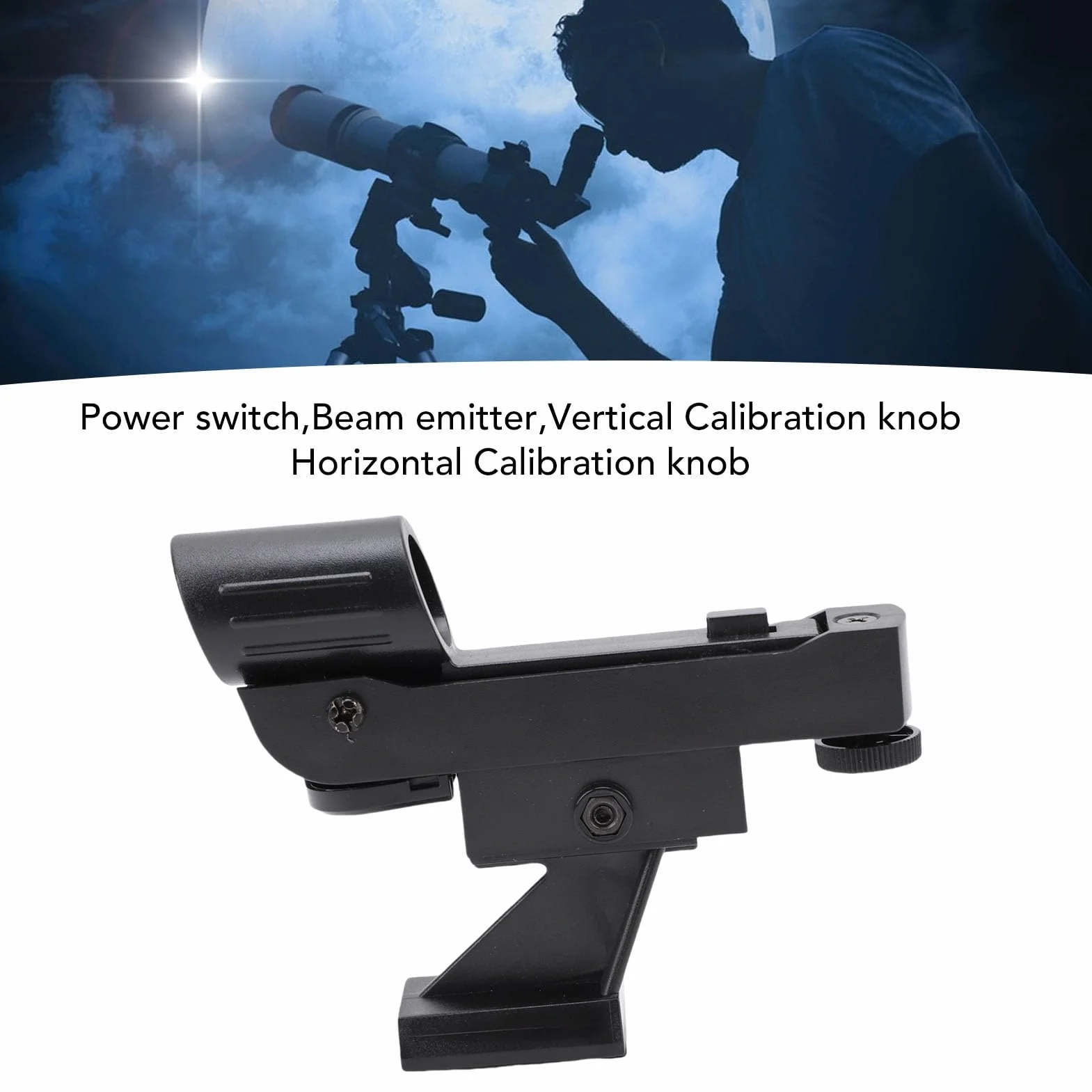 Syrisora Mirino per Telescopio Astronomico, Mirino a Matrice di Punti LED con Regolazione della luminosità e Allineamento Rapido, Compatibile con la Serie 80EQ SE SLT PS