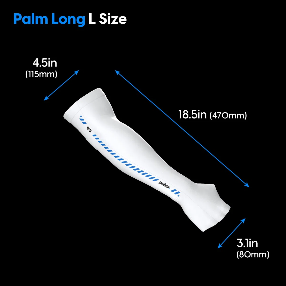 Pulsar Gaming Gears eS Armsleeve Una fascia ad alta resistenza per una maggiore messa a fuoco, riduce l'affaticamento (Palm Long, Bianco, L)