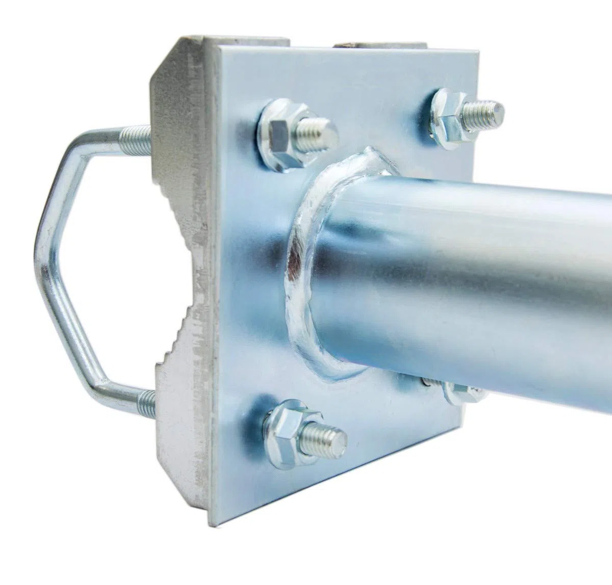 PremiumX Sostegno per balcone/ringhiera per antenna satellitare, antenna parabolica, antenna con attacco a specchio, braccio con morsetti, morsetti dentati in acciaio, diverse lunghezze