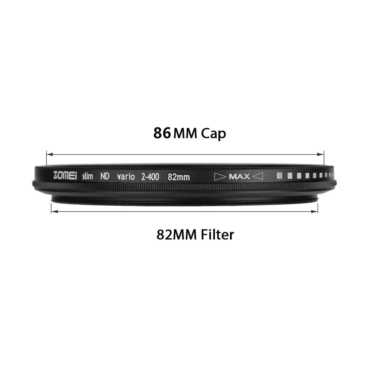 ZOMEI - Filtro variabile regolabile a densità neutra, 67 mm, con vetro ottico AGC (ND2 a ND400)