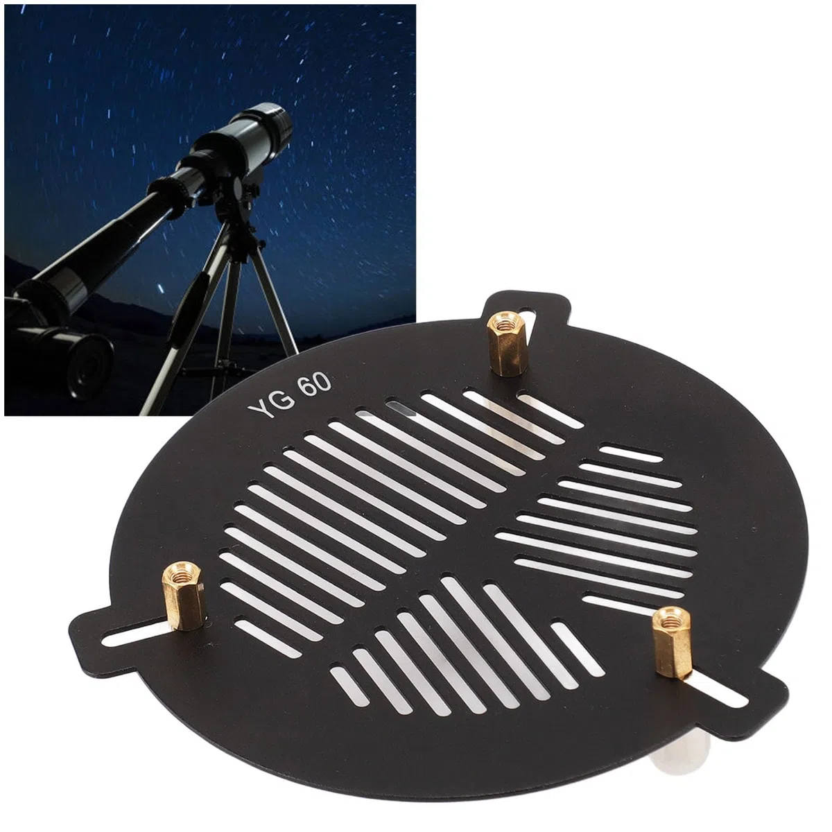 Maschera Bahtinov Maschera di Messa a Fuoco per Telescopi, Maschera Bahtinov per Diametro Esterno da 63mm-89mm/2,48 Pollici a 3,5 Pollici, Accessori per Telescopi