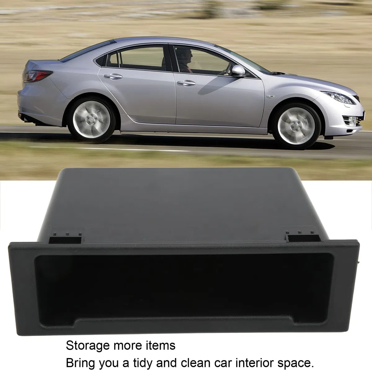 Stereo Radio Tasca Auto Radio Storage Case Car Stereo Audio Radio Storage Box 1Din Dashboard Organizer Nero din radio pocket din radio pocket Auto & Marcos de Montaje Del Tablero