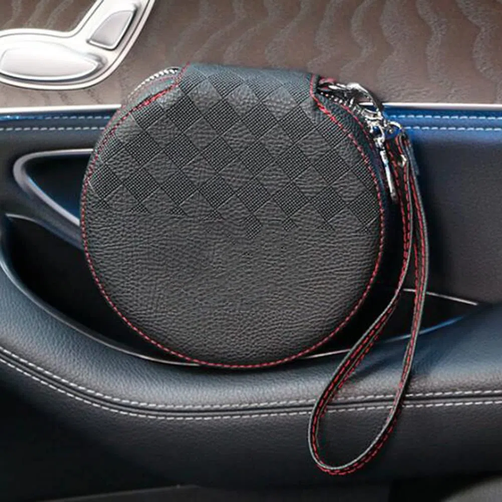 Asudaro Porta CD Portatile, Borsa Porta CD per Auto di Grande Capacità Visiera Parasole per Auto CD Tasca per DVD Custodia per CD/DVD Portatile in Pelle Pu per Viaggi in Auto Da Casa