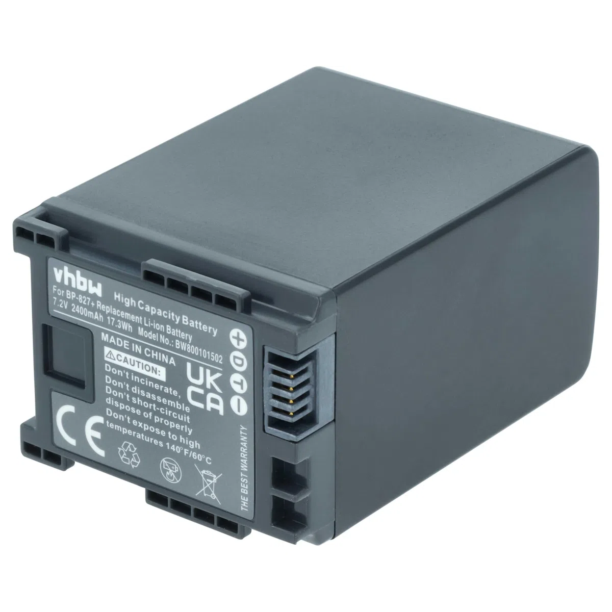 vhbw batteria compatibile con Canon serie HG HG20, HG21 videocamera camcorder (2400mAh, 7,2V, Li-Ion) con infochip